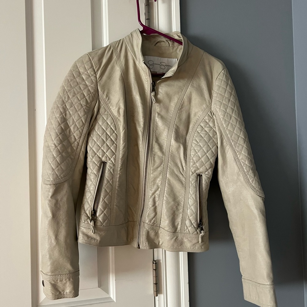 Jessica Simpson faux leather coat